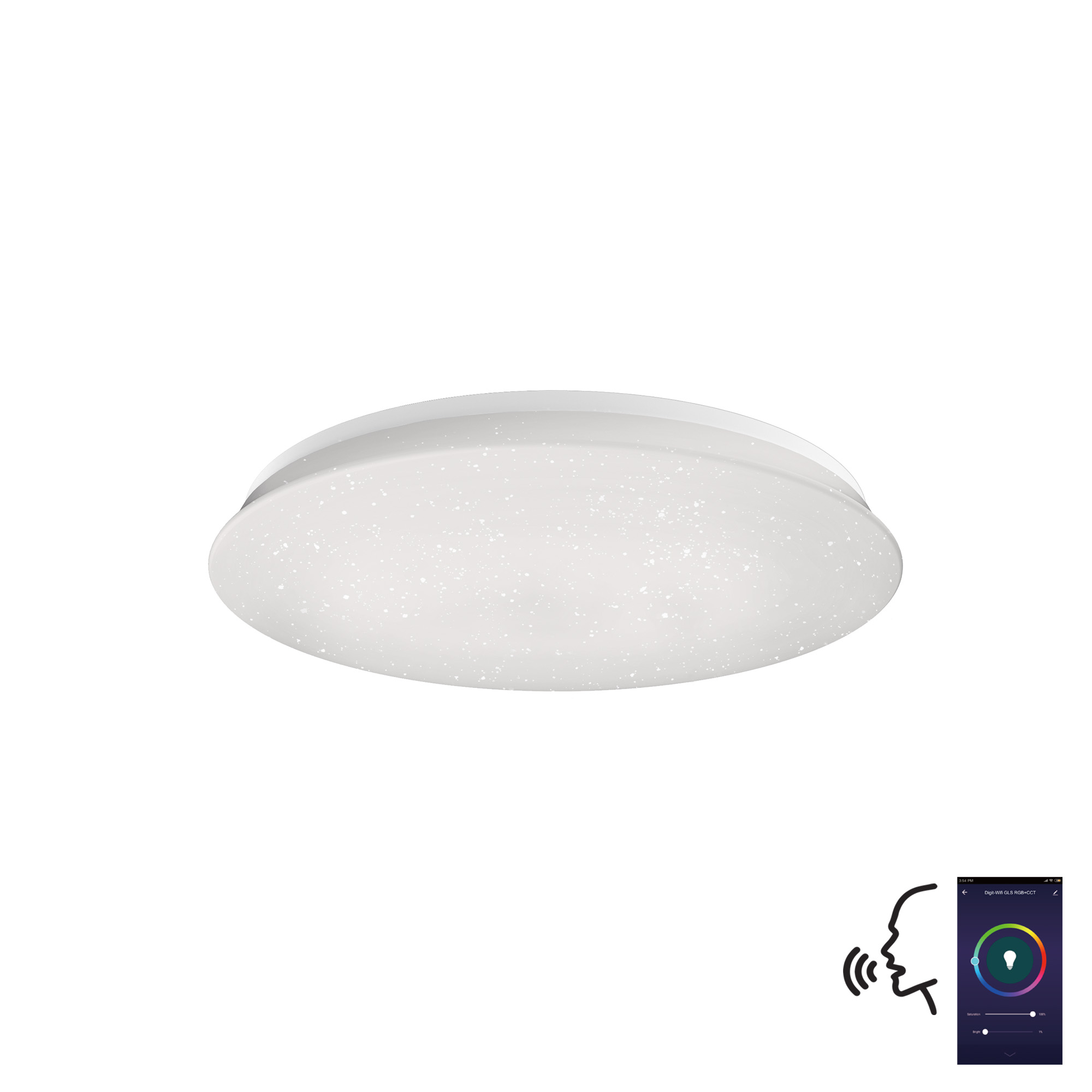 3100122  Digit Wi-Fi Smart Lamp;24W LED Dimmable  Flush Ceiling